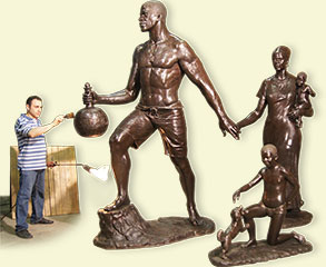 "Llevando agua", monumento para África Central